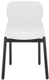 Safavieh Abbie Molded Plastic Dining Chair - Set of 2 White / Black Pp / Metal SFV6900A-SET2