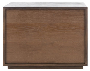 Safavieh Mallory 1 Drawer Nightstand Dark Chocolate Couture SFV7200A 889048571198