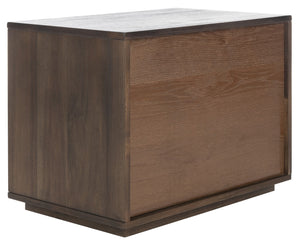 Safavieh Mallory 1 Drawer Nightstand Dark Chocolate Couture SFV7200A 889048571198