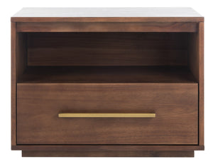 Safavieh Mallory 1 Drawer Nightstand Brown Couture SFV7200B 889048571204