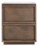 Safavieh Zeus 2 Drawer Nightstand Natural Couture SFV7205A 889048625839