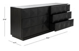 Safavieh Patty 6 Drawer Dresser Black Couture SFV7206A 889048625846