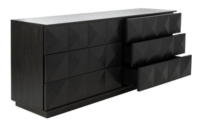 Safavieh Patty 6 Drawer Dresser Black Couture SFV7206A 889048625846