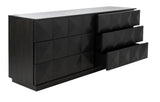 Patty 6 Drawer Dresser Black Couture