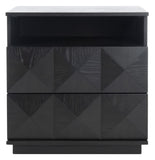 Patty 2 Drawer Nightstand Black Couture