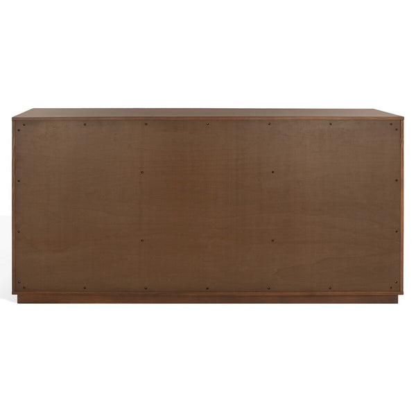 Safavieh Zeus 9 Drawer Dresser Medium Oak 72 IN W x 20 IN D x 35 IN H