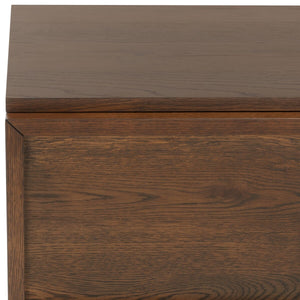 Safavieh Zeus 9 Drawer Dresser Medium Oak 72 IN W x 20 IN D x 35 IN H