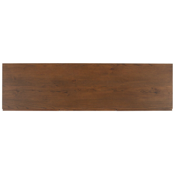 Safavieh Zeus 9 Drawer Dresser Medium Oak 72 IN W x 20 IN D x 35 IN H