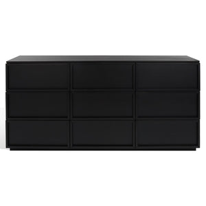 Safavieh Zeus 9 Drawer Dresser Black 72 IN W x 20 IN D x 35 IN H