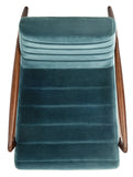 Safavieh Willow Channel Tufted Arm Chair in Dark Teal / Dark Walnut Couture SFV7500A