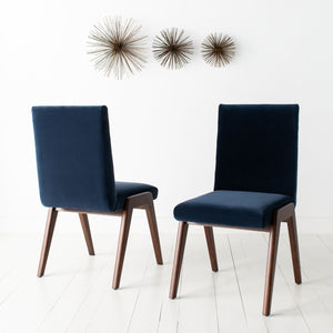 Forrest Dining Chair Set of 2 - Elegant Velvet Upholstered Seating for Contemporary Dining Spaces