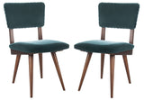 Safavieh - Set of 2 - Aurora Dining Chair Dark Teal Couture SFV7503A-SET2 889048632929