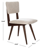 Safavieh - Set of 2 - Aurora Dining Chair Taupe Couture SFV7503C-SET2 889048633575
