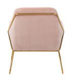 Safavieh Misty Metal Frame Accent Chair in Blush Couture SFV7504A