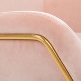 Safavieh Misty Metal Frame Accent Chair in Blush Couture SFV7504A