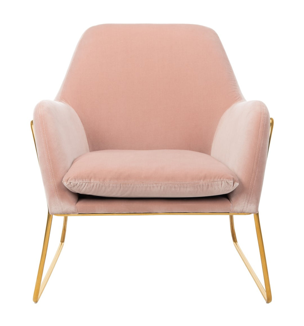 Safavieh Misty Metal Frame Accent Chair in Blush Couture SFV7504A