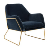 Safavieh Misty Metal Frame Accent Chair in Navy Couture SFV7504B
