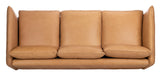 Safavieh Bubba Italian Leather Sofa in Tan Couture SFV7507A