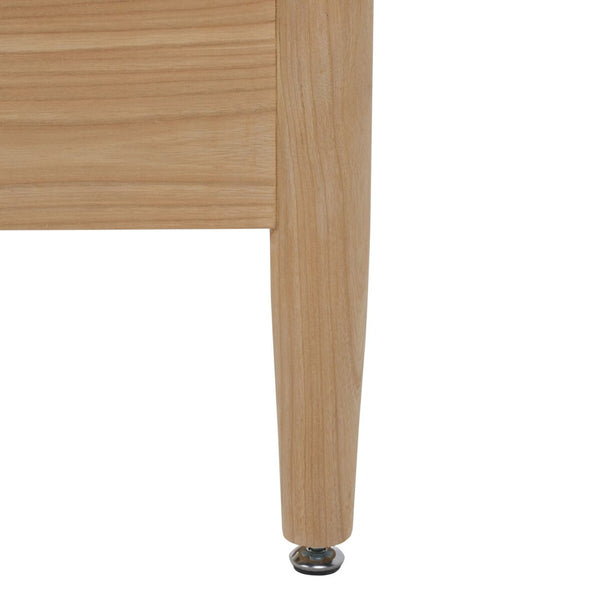 Safavieh Cassity Leather Headboard Queen Bed White / Natural Wood / Leather SFV8200A-Q-2BX