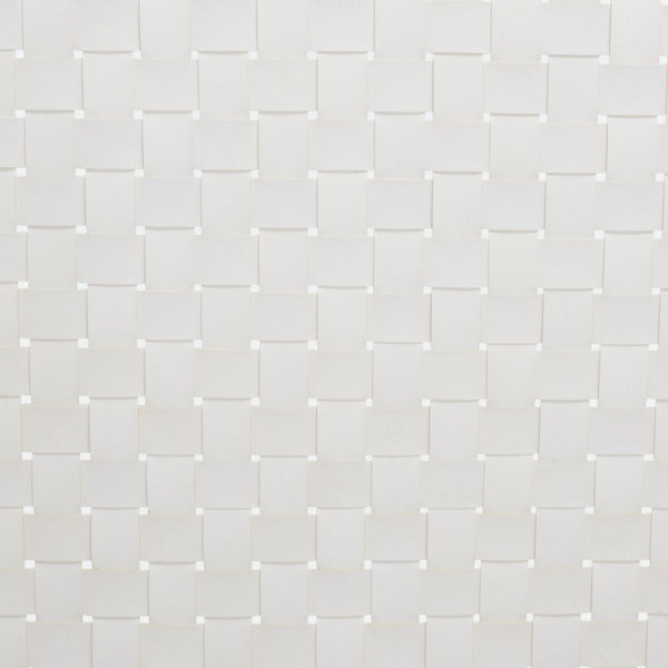 Safavieh Cassity Leather Headboard Queen Bed White / Natural Wood / Leather SFV8200A-Q-2BX