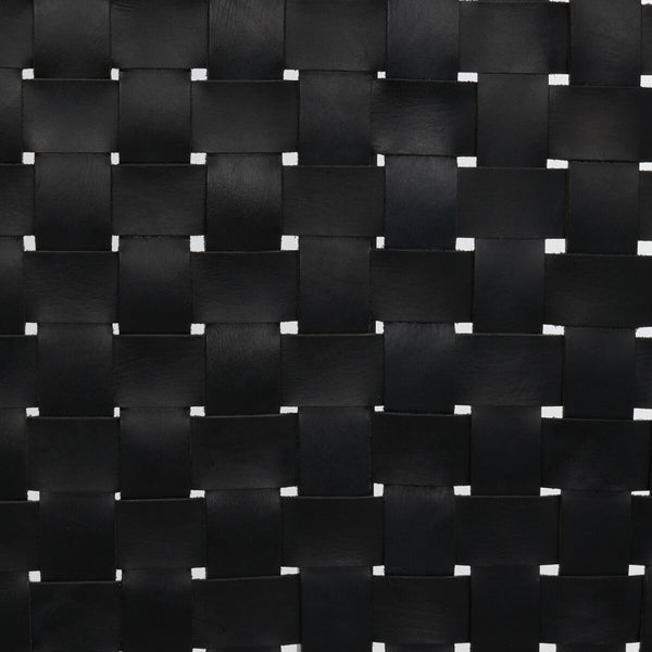 Safavieh Cassity Leather Headboard Queen Bed Black Wood / Leather SFV8200B-Q-2BX