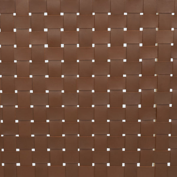 Safavieh Cassity Leather Headboard King Bed Brown / Natural Wood / Leather SFV8200C-K-2BX