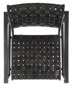 Safavieh Dilan Safari Chair Black Black Couture SFV9005C 889048645073