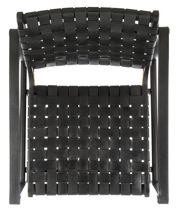 Safavieh Dilan Safari Chair Black Black Couture SFV9005C 889048645073