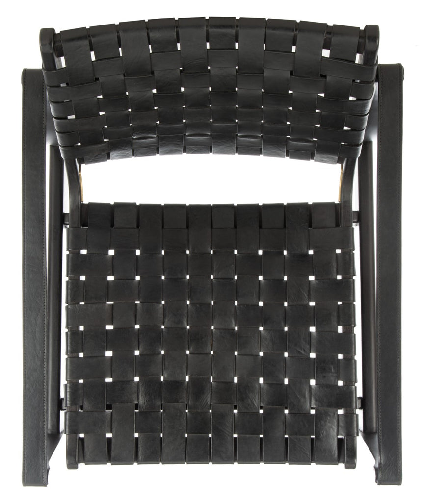 Safavieh Dilan Safari Chair Black Black Couture SFV9005C 889048645073
