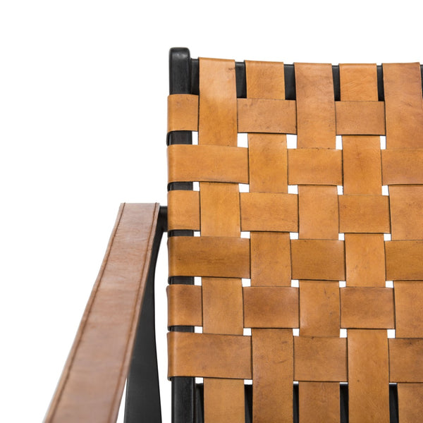 Safavieh Dilan Safari Chair Black Brown Couture SFV9005D 889048657601