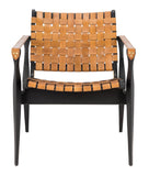 Safavieh Dilan Safari Chair Black Brown Couture SFV9005D 889048657601