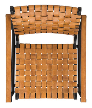 Safavieh Dilan Safari Chair Black Brown Couture SFV9005D 889048657601