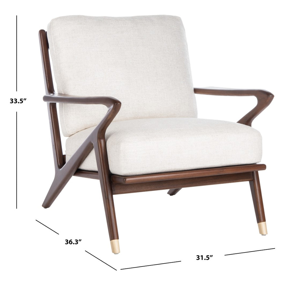 Safavieh Killian Mid-Century Accent Chair in Cream Couture SFV9015A