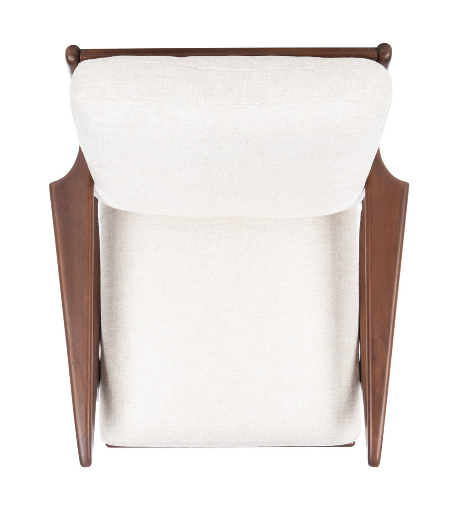 Safavieh Killian Mid-Century Accent Chair in Cream Couture SFV9015A