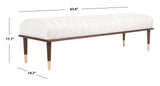 Safavieh Flannery Mid-Century Bench in Cream Couture SFV9017A