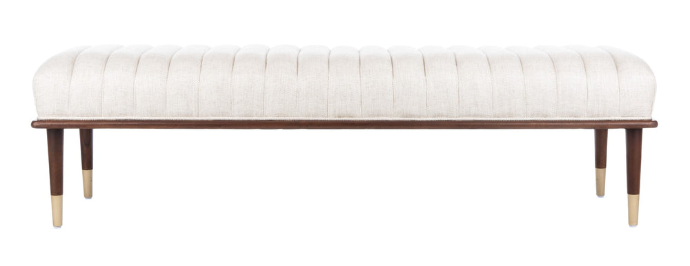 Safavieh Flannery Mid-Century Bench in Cream Couture SFV9017A