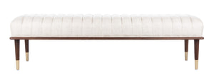 Safavieh Flannery Mid-Century Bench in Cream Couture SFV9017A