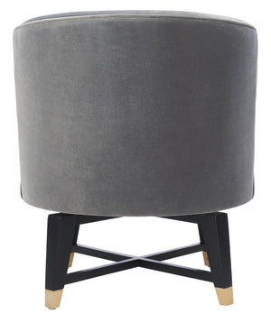 Safavieh Trinity Swivel Accent Chair in Charcoal SFV9022A