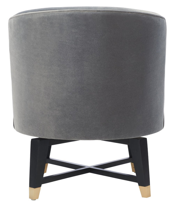 Safavieh Trinity Swivel Accent Chair in Charcoal SFV9022A