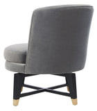 Safavieh Trinity Swivel Accent Chair in Charcoal SFV9022A