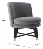 Safavieh Trinity Swivel Accent Chair in Charcoal SFV9022A