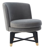 Safavieh Trinity Swivel Accent Chair in Charcoal SFV9022A