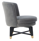 Safavieh Trinity Swivel Accent Chair in Charcoal SFV9022A