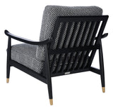 Safavieh Kiara Mid Century Accent Chair in Black, White SFV9023A