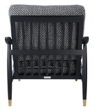 Safavieh Kiara Mid Century Accent Chair in Black, White SFV9023A