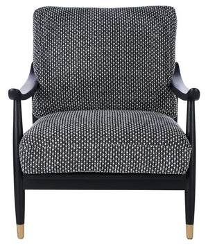 Safavieh Kiara Mid Century Accent Chair in Black, White SFV9023A