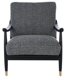 Safavieh Kiara Mid Century Accent Chair in Black, White SFV9023A