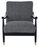 Kiara Mid Century Accent Chair in Black, White