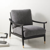 Safavieh Kiara Mid Century Accent Chair in Black, White SFV9023A