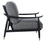 Safavieh Kiara Mid Century Accent Chair in Black, White SFV9023A